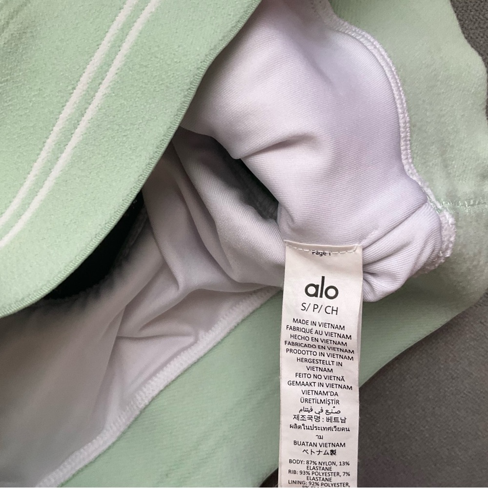Alo Yoga Alosoft Better Together Bra Spearmint/White S - Picture 8 of 10